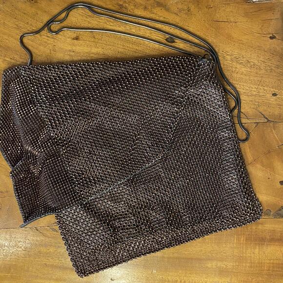 Vintage Mesh Shoulder Bag - Elegant Evening Accessory - Picture 3 of 10